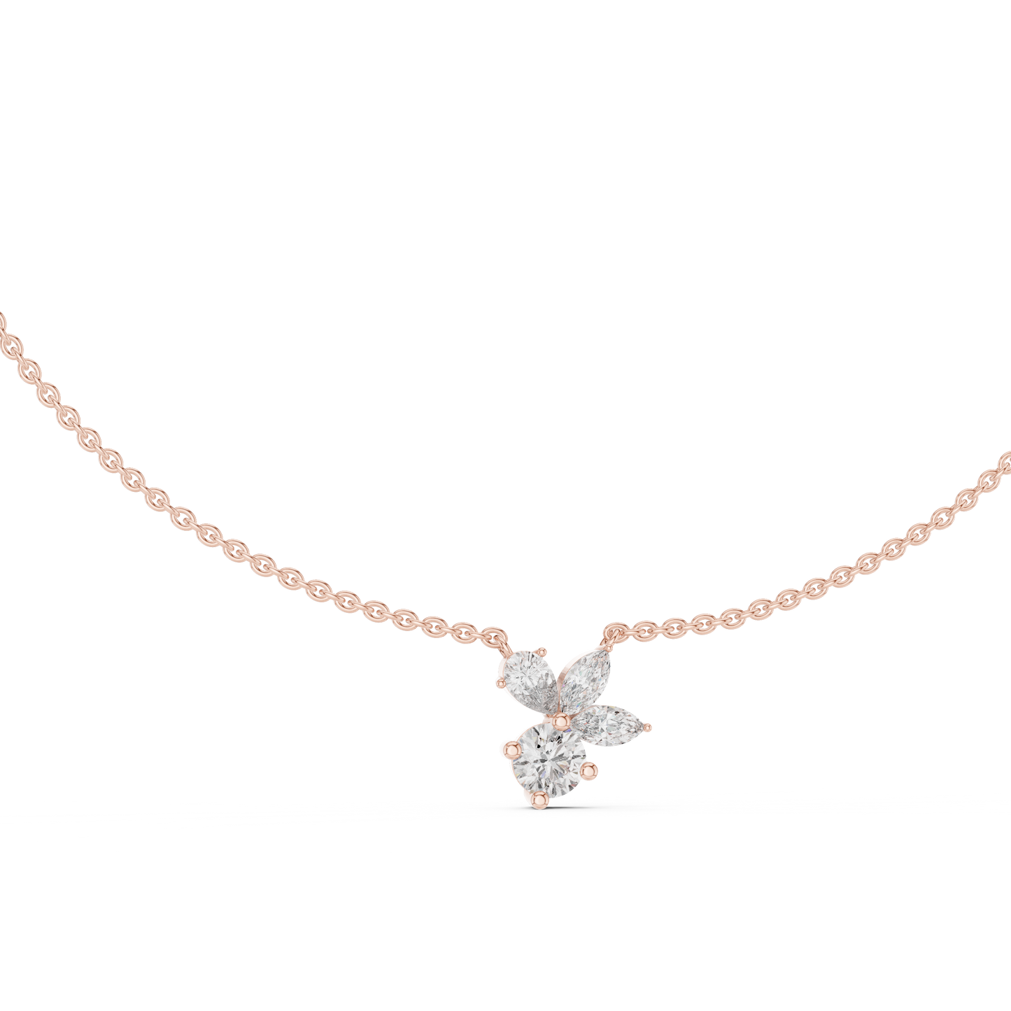 Unique Marquise Lab Grown Diamond Butterfly Pendant