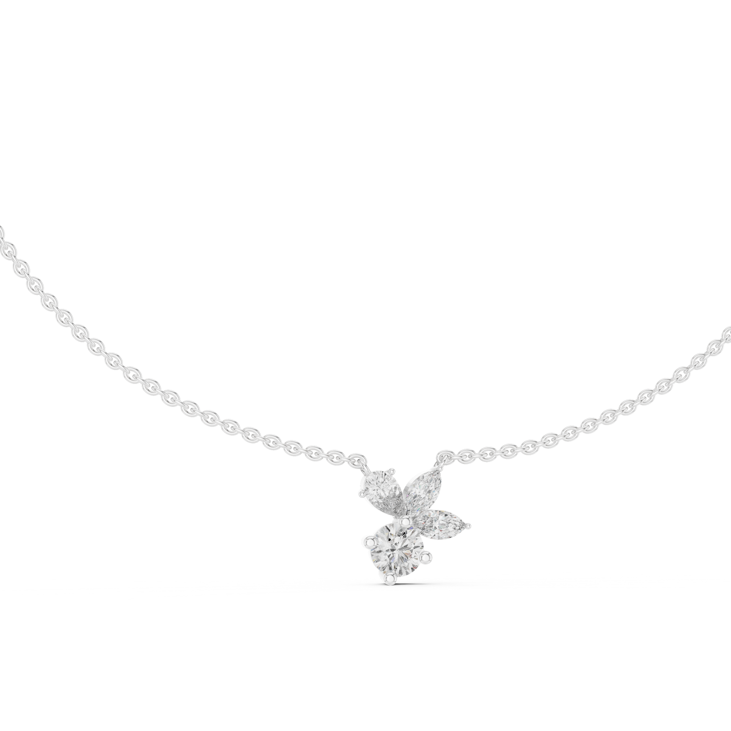Unique Marquise Lab Grown Diamond Butterfly Pendant