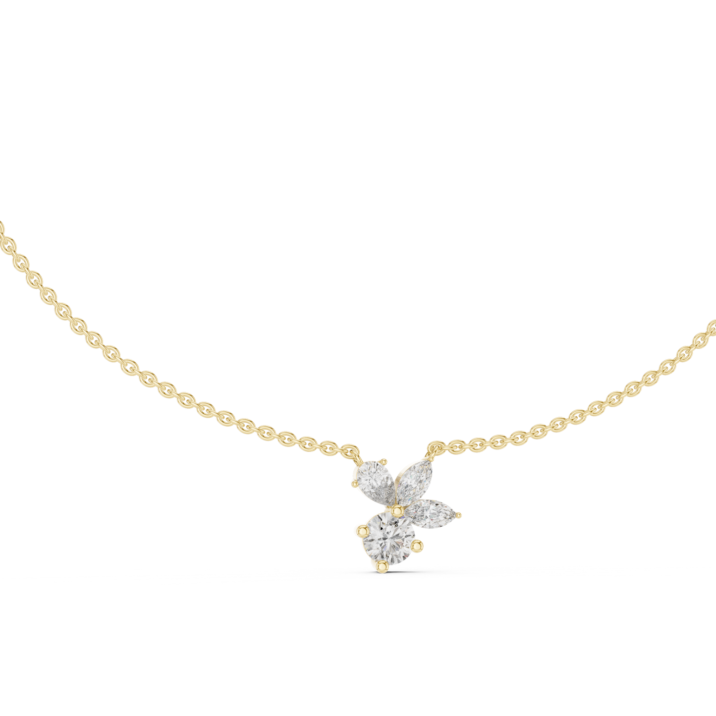 Unique Marquise Lab Grown Diamond Butterfly Pendant
