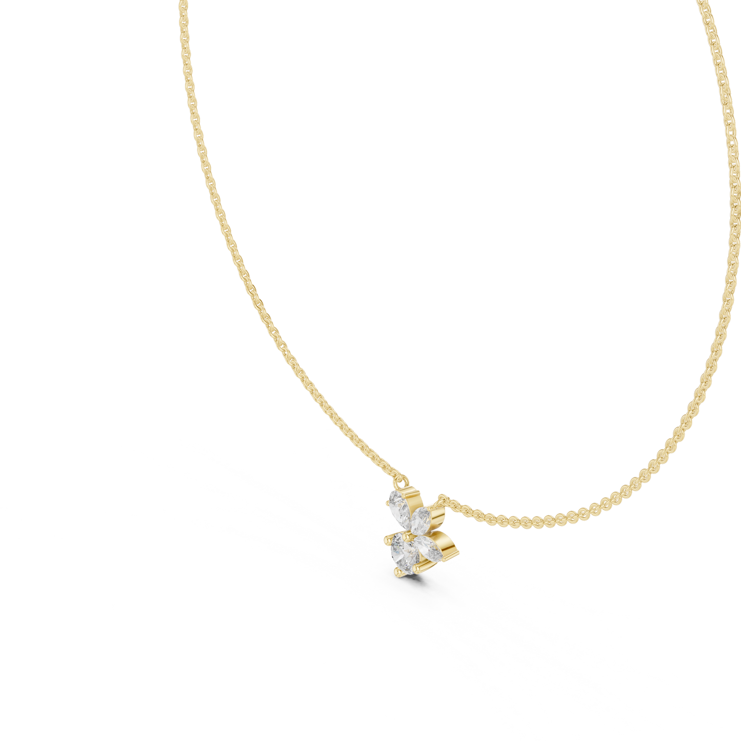 Unique Marquise Lab Grown Diamond Butterfly Pendant