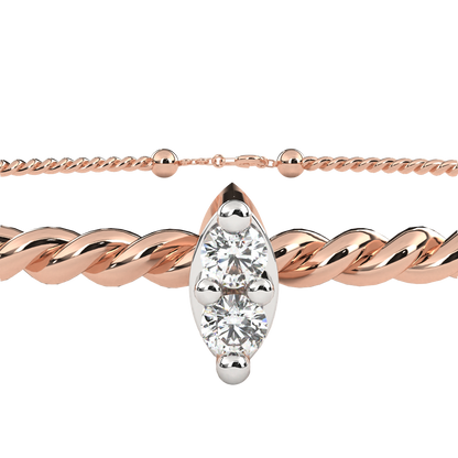 Solitaire Marquise Bangle