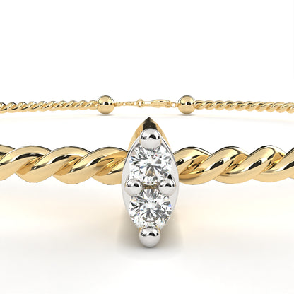 Solitaire Marquise Bangle