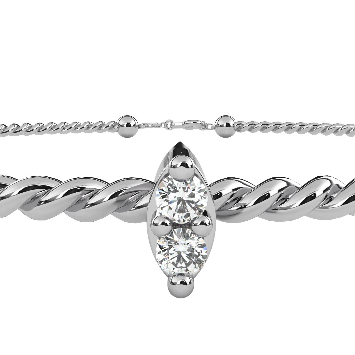 Solitaire Marquise Bangle