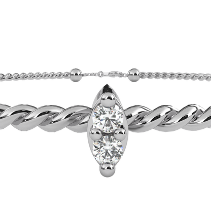 Solitaire Marquise Bangle