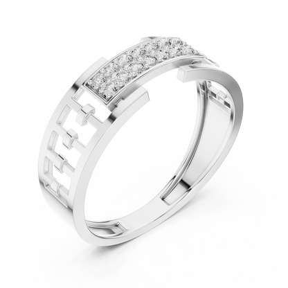 Lab Grown Diamond Geometric Ring in 14k Yellow Gold