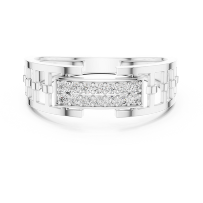 Lab Grown Diamond Geometric Ring in 14k Yellow Gold