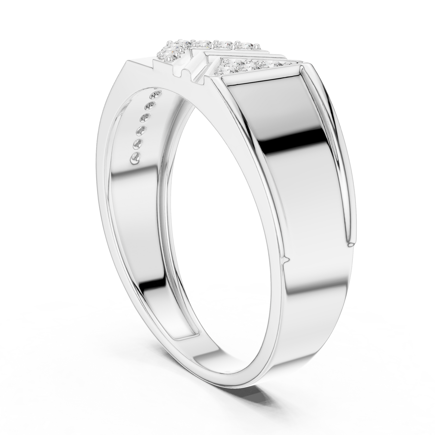 Geometric Arrow Men's Lab Grown Diamond Ring