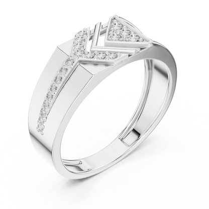 Geometric Arrow Men's Lab Grown Diamond Ring