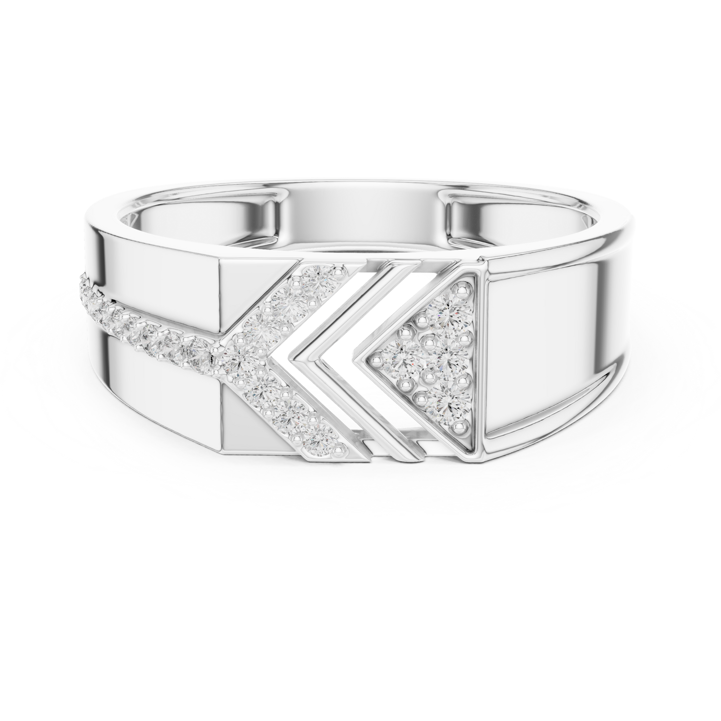 Geometric Arrow Men's Lab Grown Diamond Ring