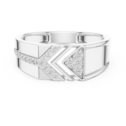 Geometric Arrow Men's Lab Grown Diamond Ring