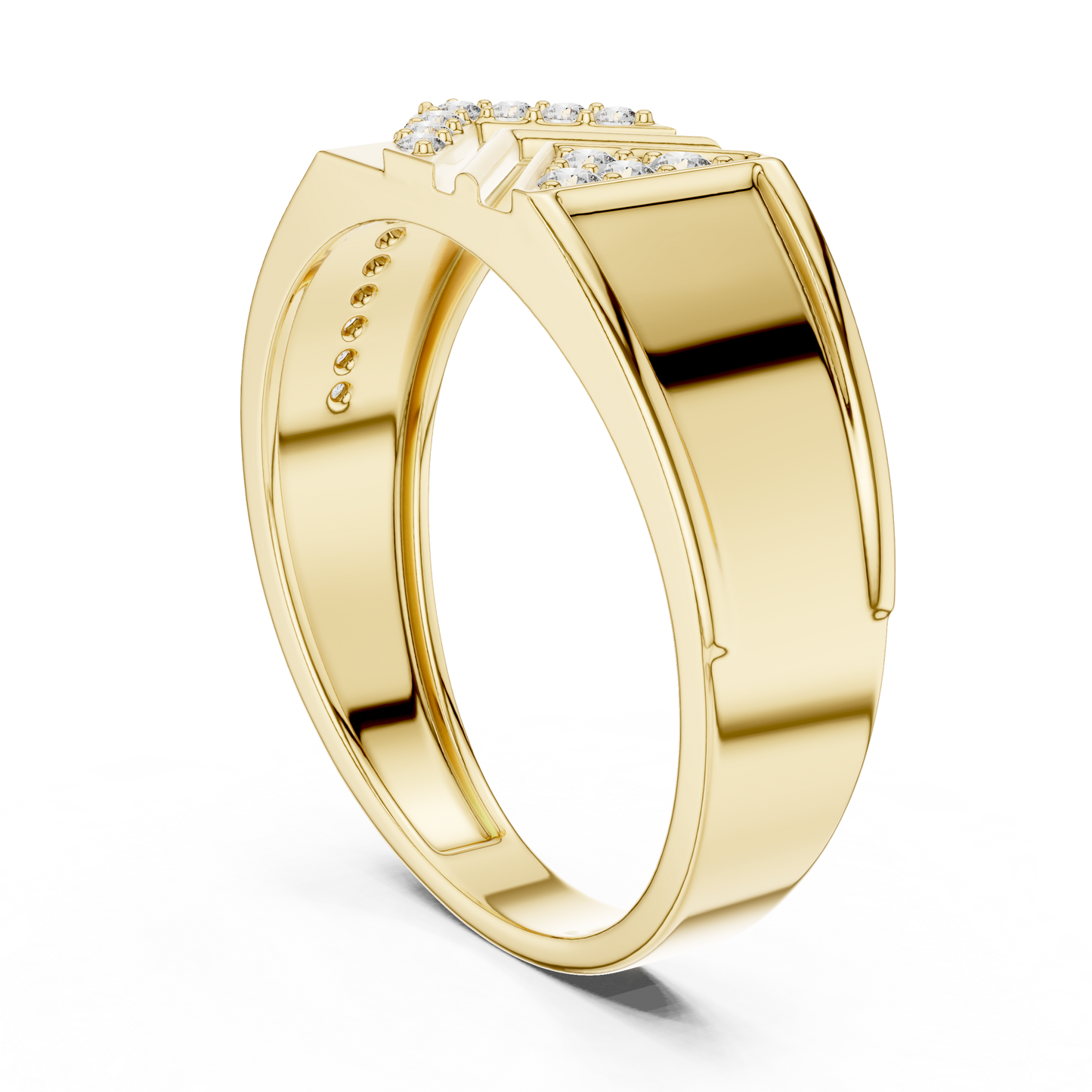 Geometric Arrow Men's Lab Grown Diamond Ring