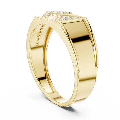 Geometric Arrow Men's Lab Grown Diamond Ring