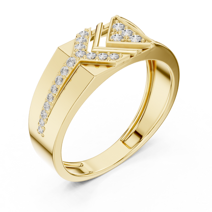 Geometric Arrow Men's Lab Grown Diamond Ring