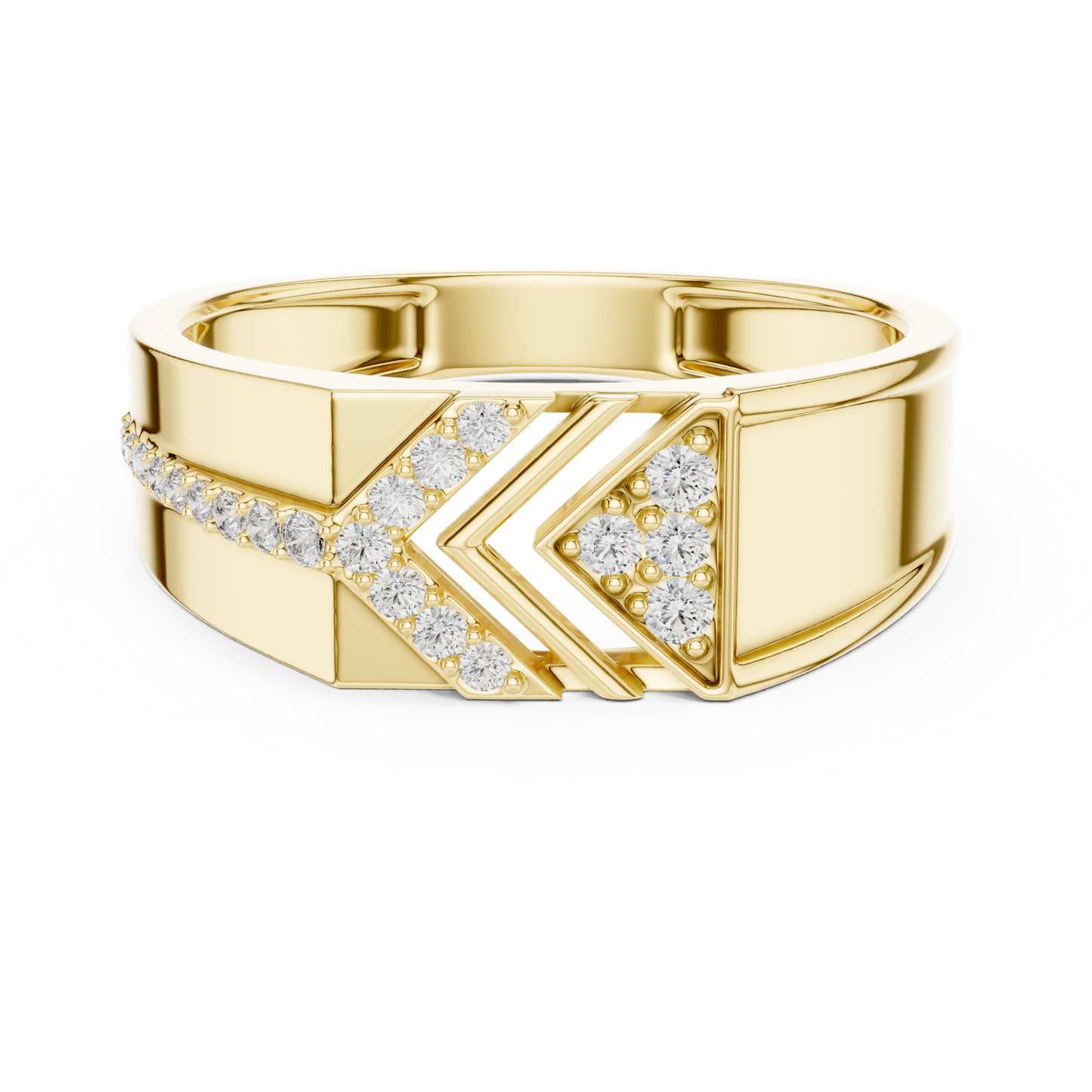 Geometric Arrow Men's Lab Grown Diamond Ring
