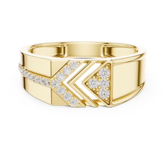 Geometric Arrow Men's Lab Grown Diamond Ring