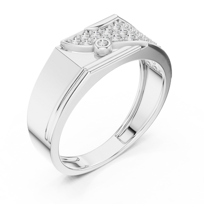 Curved Pavé Wave Lab Grown Diamond Ring