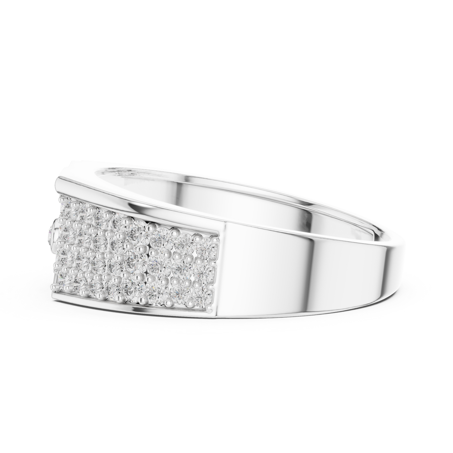 Curved Pavé Wave Lab Grown Diamond Ring