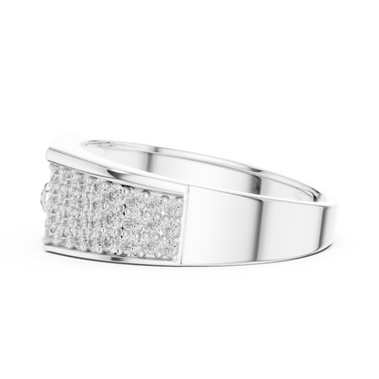 Curved Pavé Wave Lab Grown Diamond Ring