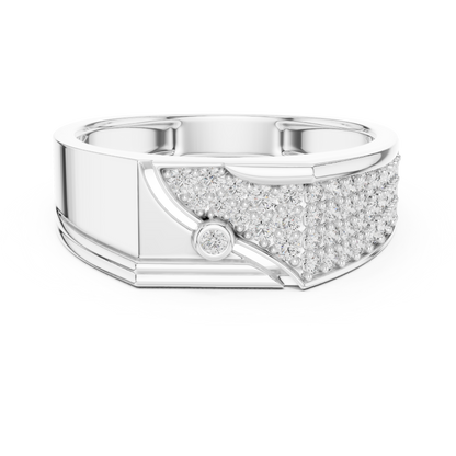 Curved Pavé Wave Lab Grown Diamond Ring