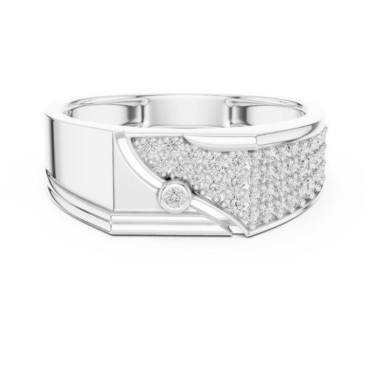 Curved Pavé Wave Lab Grown Diamond Ring