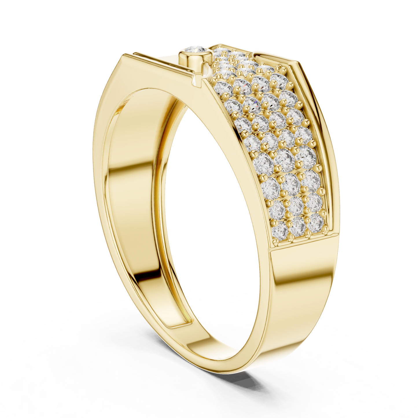 Curved Pavé Wave Lab Grown Diamond Ring