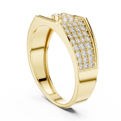Curved Pavé Wave Lab Grown Diamond Ring