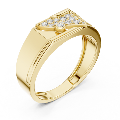 Curved Pavé Wave Lab Grown Diamond Ring