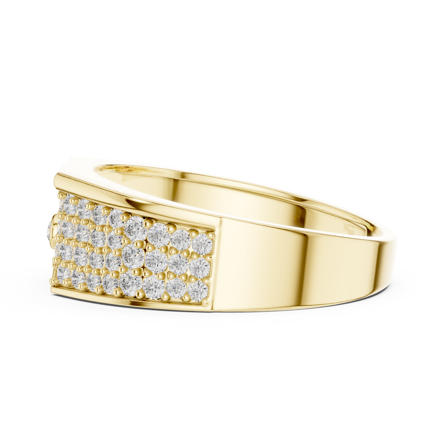 Curved Pavé Wave Lab Grown Diamond Ring