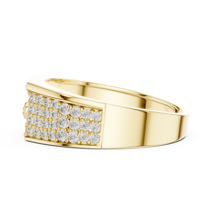 Curved Pavé Wave Lab Grown Diamond Ring