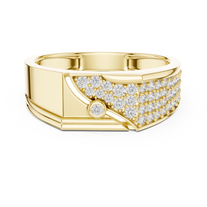 Curved Pavé Wave Lab Grown Diamond Ring
