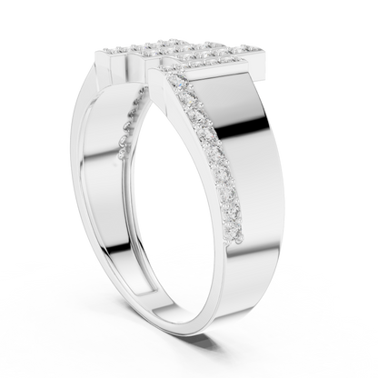 Vertical Staggered Bar Lab Grown Diamond Ring