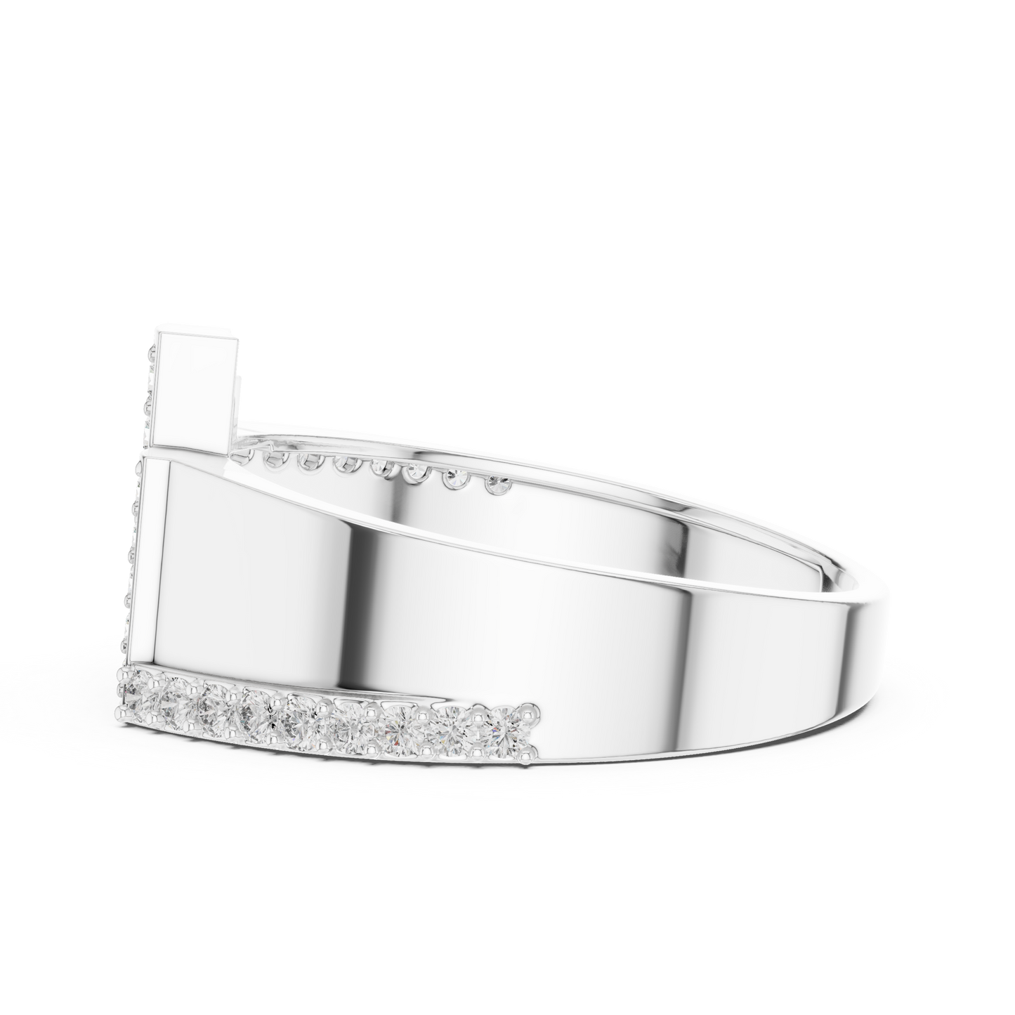 Vertical Staggered Bar Lab Grown Diamond Ring