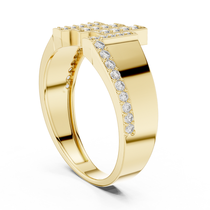 Vertical Staggered Bar Lab Grown Diamond Ring