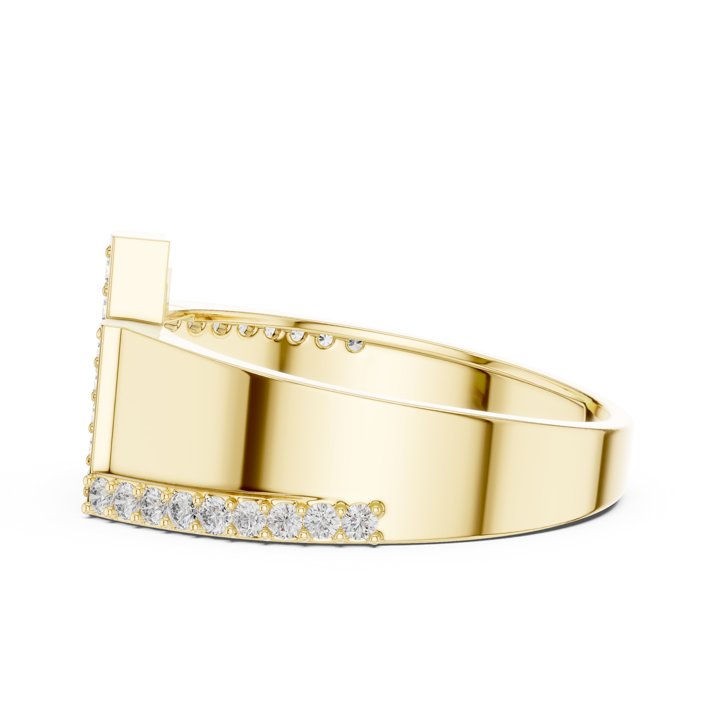 Vertical Staggered Bar Lab Grown Diamond Ring