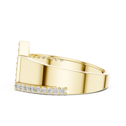 Vertical Staggered Bar Lab Grown Diamond Ring