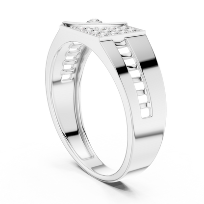 Industrial Lab Grown Diamond Ring in 14K White Gold