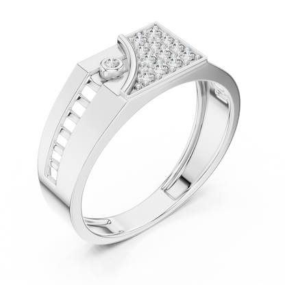 Industrial Lab Grown Diamond Ring in 14K White Gold