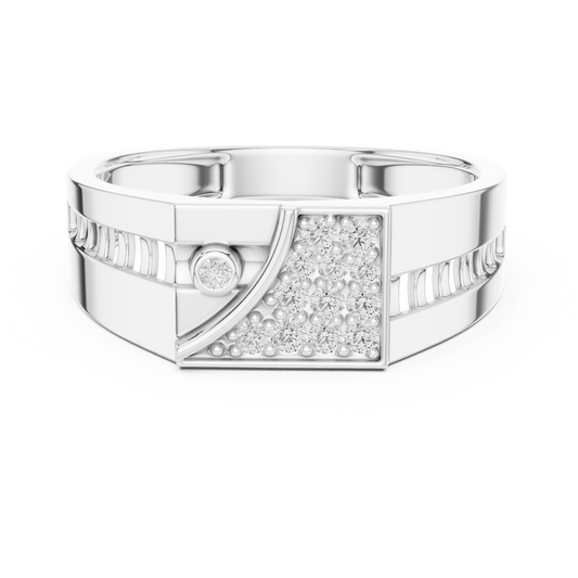 Industrial Lab Grown Diamond Ring in 14K White Gold