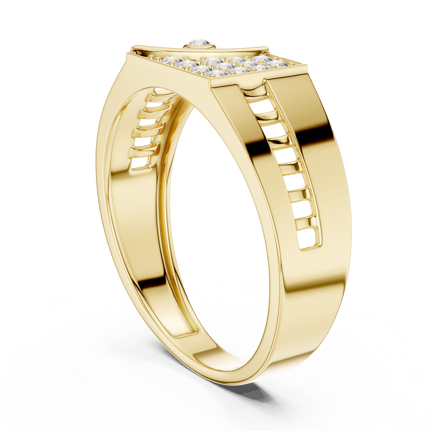Industrial Lab Grown Diamond Ring in 14K White Gold