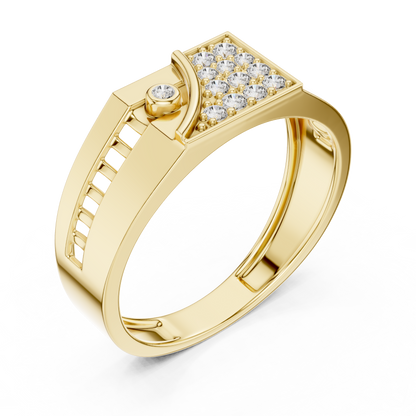 Industrial Lab Grown Diamond Ring in 14K White Gold