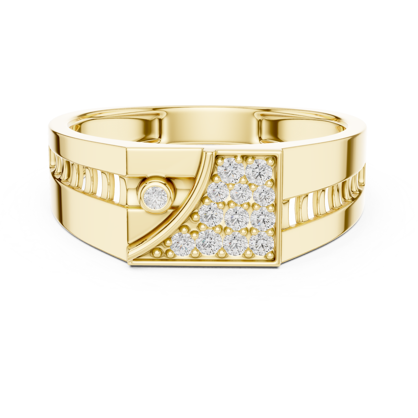 Industrial Lab Grown Diamond Ring in 14K White Gold