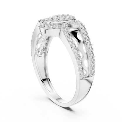 Round Cut Lab Grown Diamond Rose Gold Ring