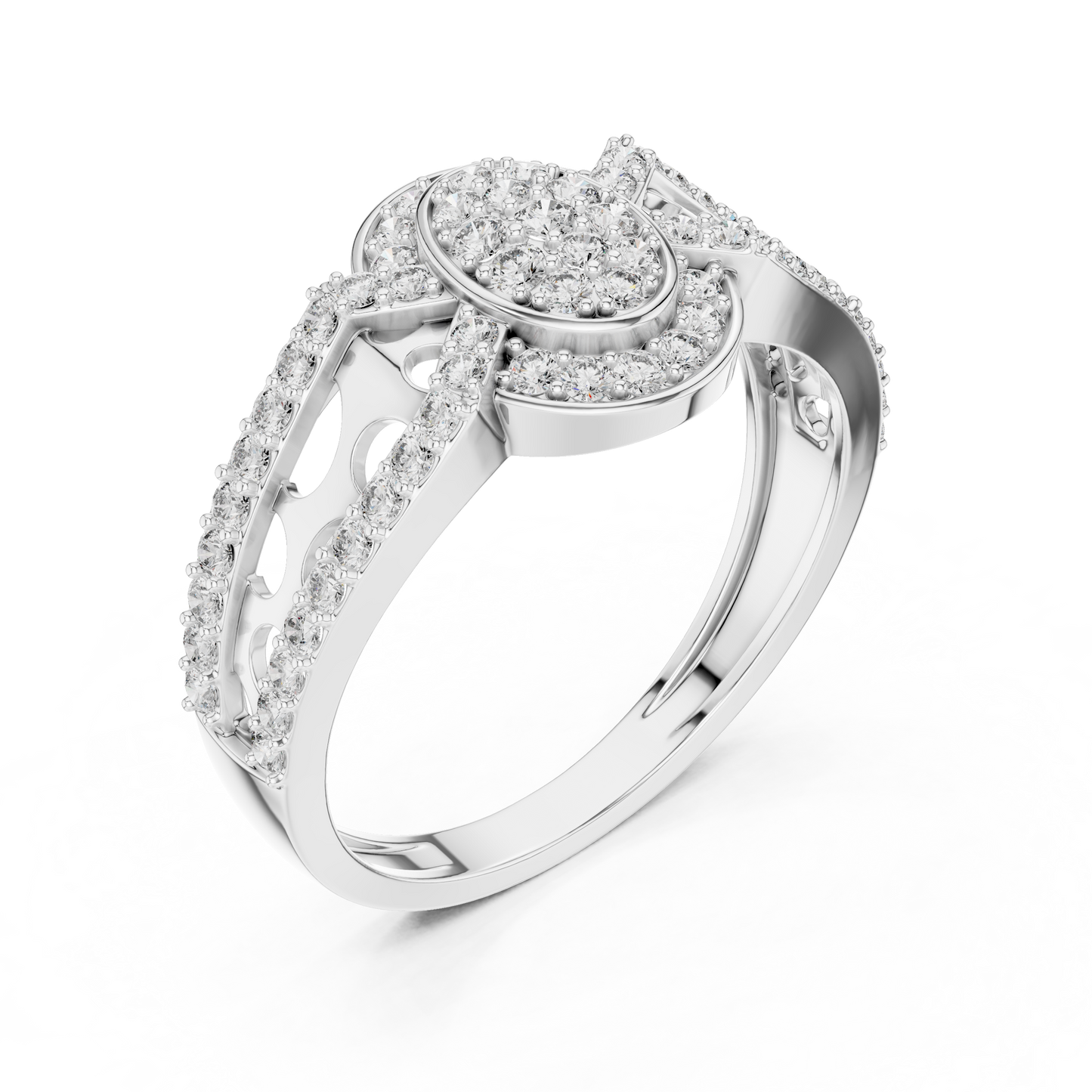 Round Cut Lab Grown Diamond Rose Gold Ring