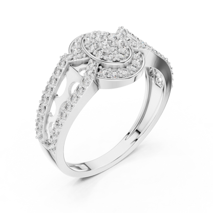 Round Cut Lab Grown Diamond Rose Gold Ring