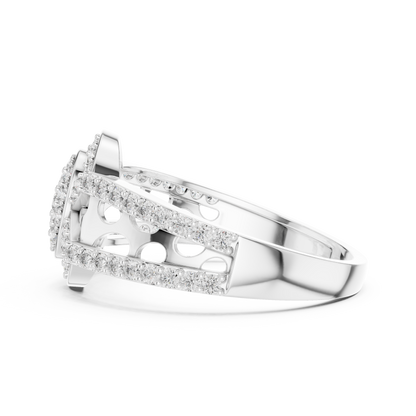 Round Cut Lab Grown Diamond Rose Gold Ring