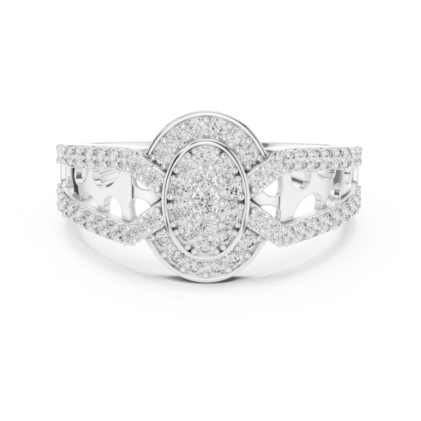 Round Cut Lab Grown Diamond Rose Gold Ring