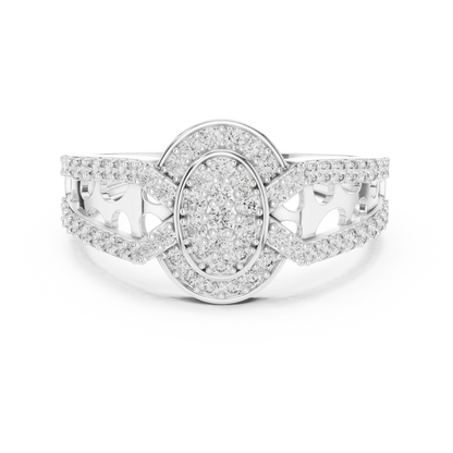 Round Cut Lab Grown Diamond Rose Gold Ring