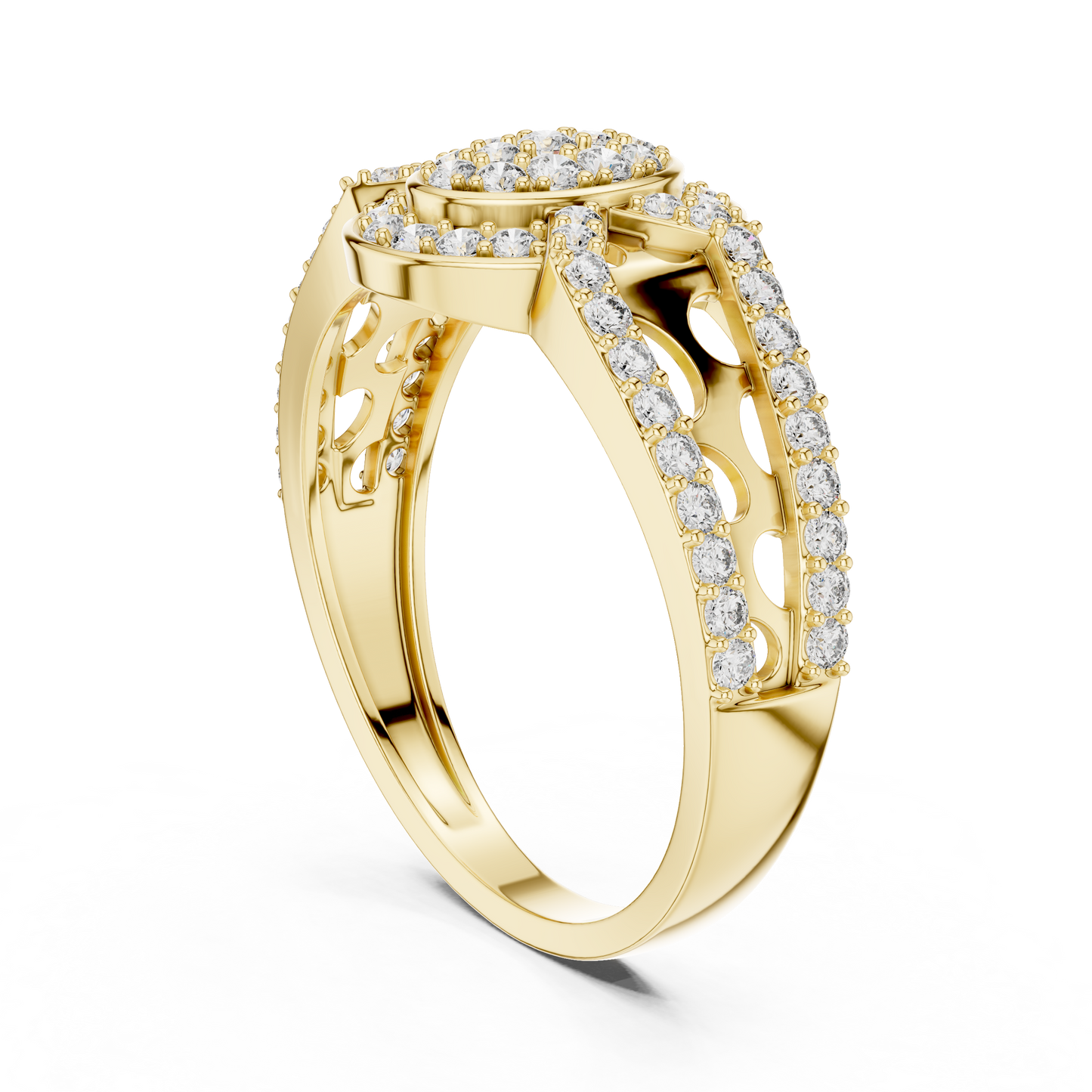 Round Cut Lab Grown Diamond Rose Gold Ring