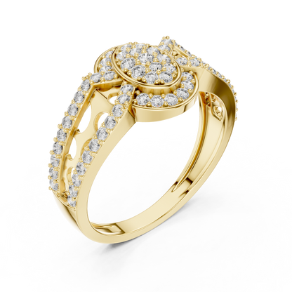 Round Cut Lab Grown Diamond Rose Gold Ring