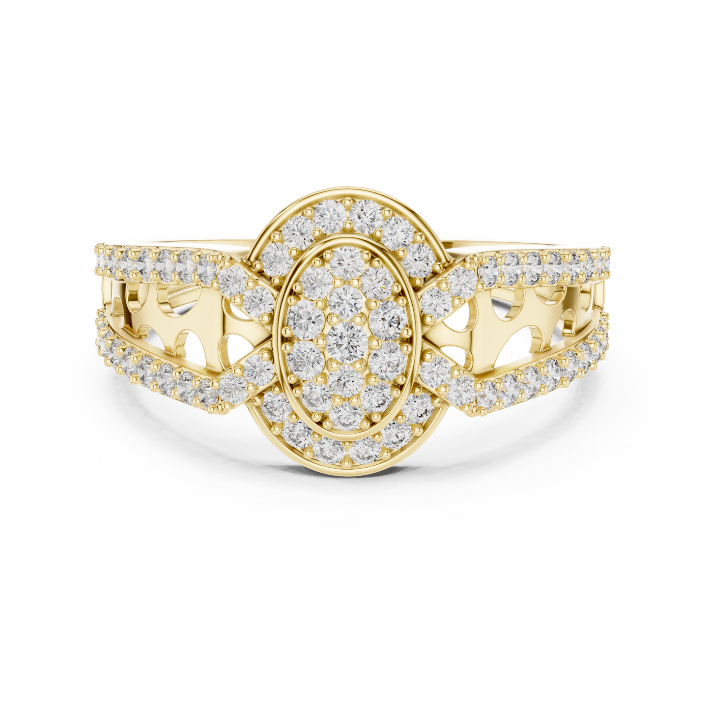 Round Cut Lab Grown Diamond Rose Gold Ring